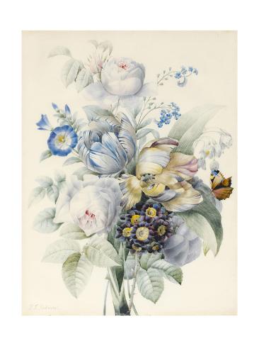 bunch of flowers pink bunch of flowers including roses giclee print by pierre joseph bunch of flowers pink bunch of flowers including roses giclee print by pierre joseph